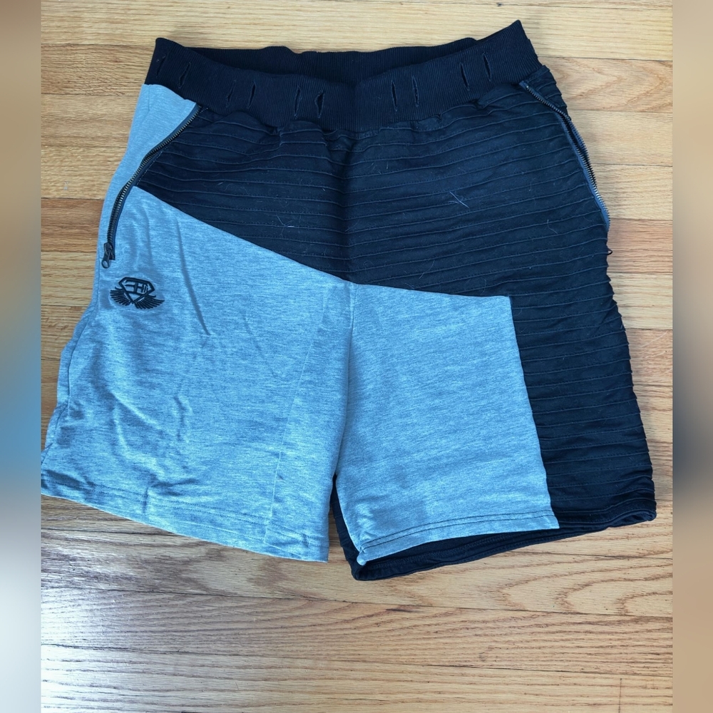 Stylish Black and Gray Athletic Shorts for Men